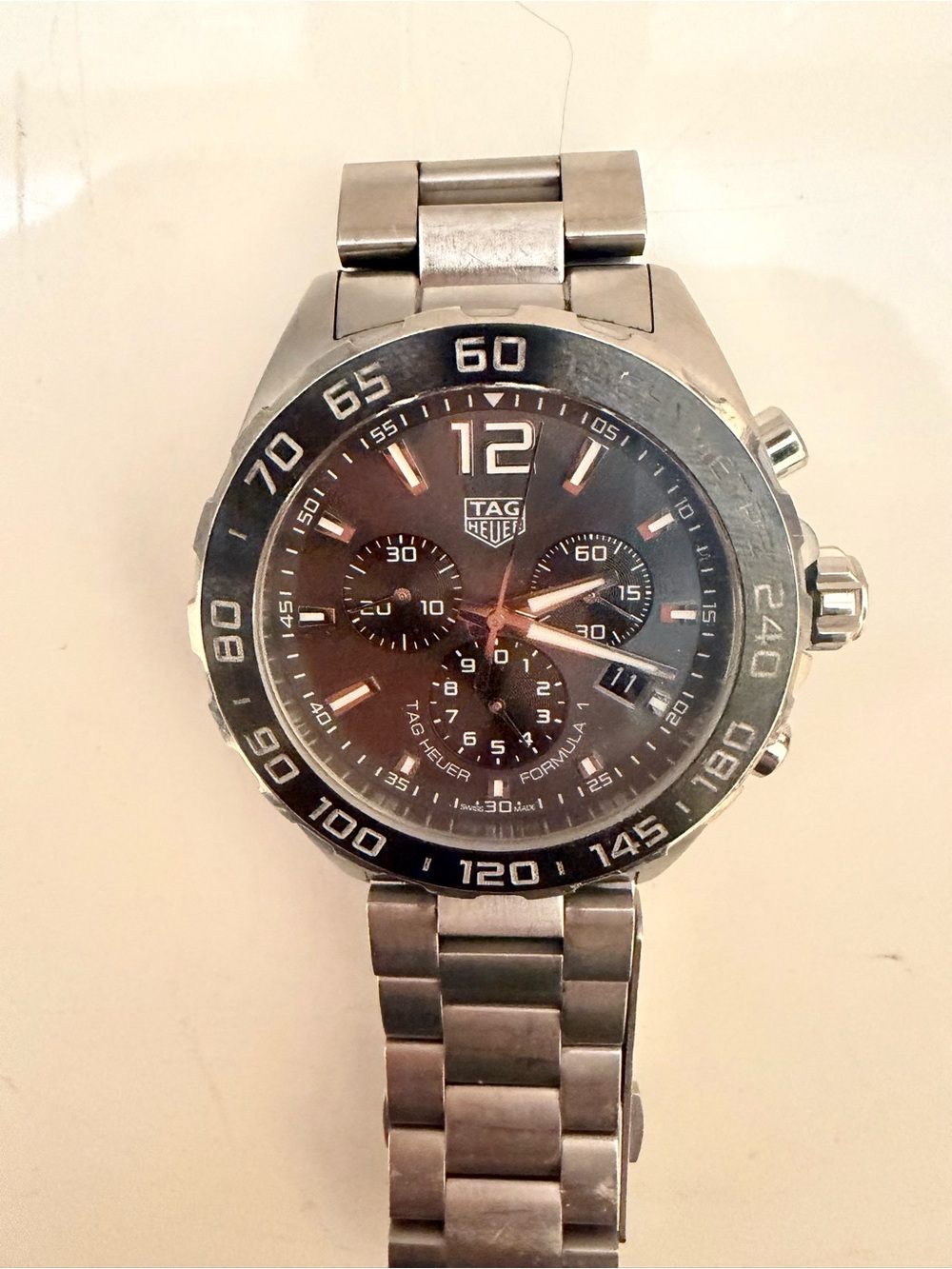 Tag Heuer Black Dial Stainless Steel Chronograph Watch Formula 1 edition
